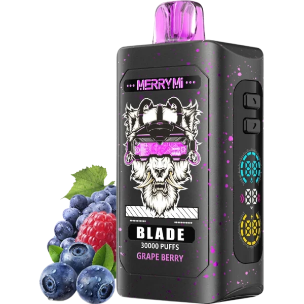 Jednorazowy e-papieros Blade 30K smak Grape Berry (winogrono z jagodami).