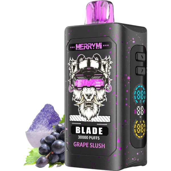 Jednorazowy e-papieros Blade 30K smak Grape Slush (winogronowy deser lodowy).