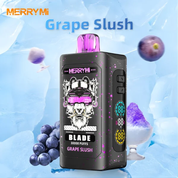 Jednorazowy e-papieros Blade 30K smak Grape Slush (winogronowy deser lodowy).