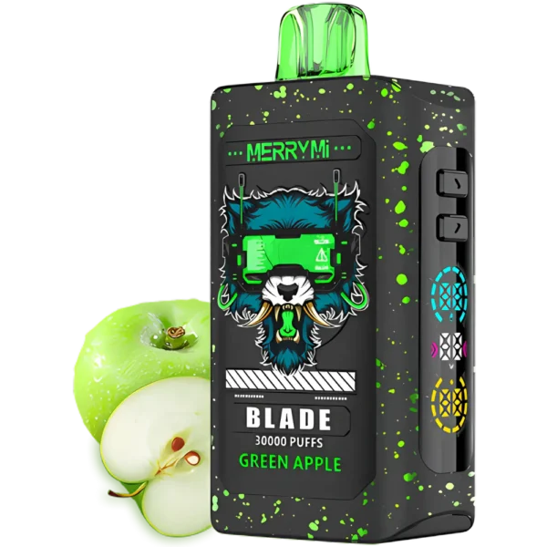 Jednorazowy e-papieros Blade 30K smak Green Apple (zielone jabłko).