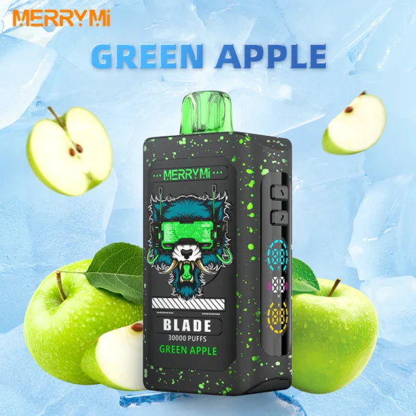 Jednorazowy e-papieros Blade 30K smak Green Apple (zielone jabłko).