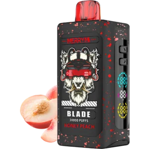 Jednorazowy e-papieros Blade 30K smak Honey Peach (miodowa brzoskwinia).