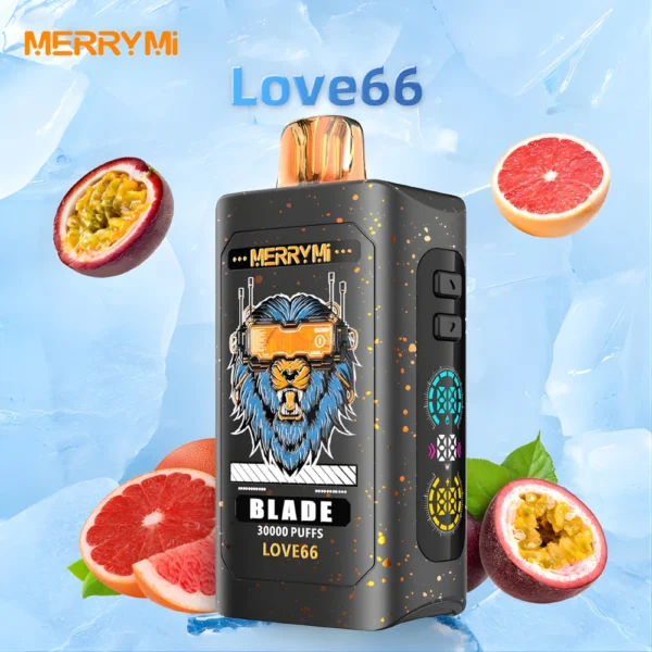 Jednorazowy e-papieros Blade 30K smak Love 66 (arbuz, melon, marakuja i mięta).