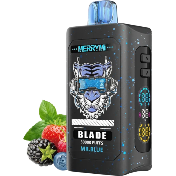 Jednorazowy e-papieros Blade 30K smak Mr. Blue (niebieska malina i lód).