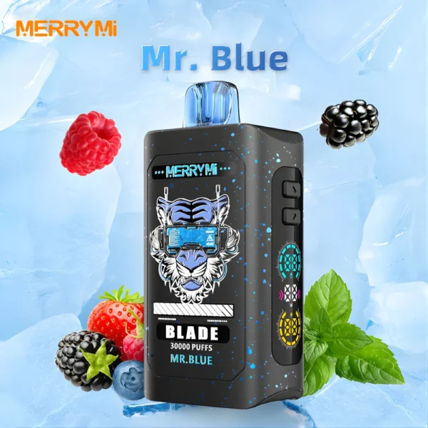 Jednorazowy e-papieros Blade 30K smak Mr. Blue (niebieska malina i lód).