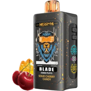 Jednorazowy e-papieros Blade 30K smak Sour Cherry Candy (kwaśne cukierki wiśniowe).