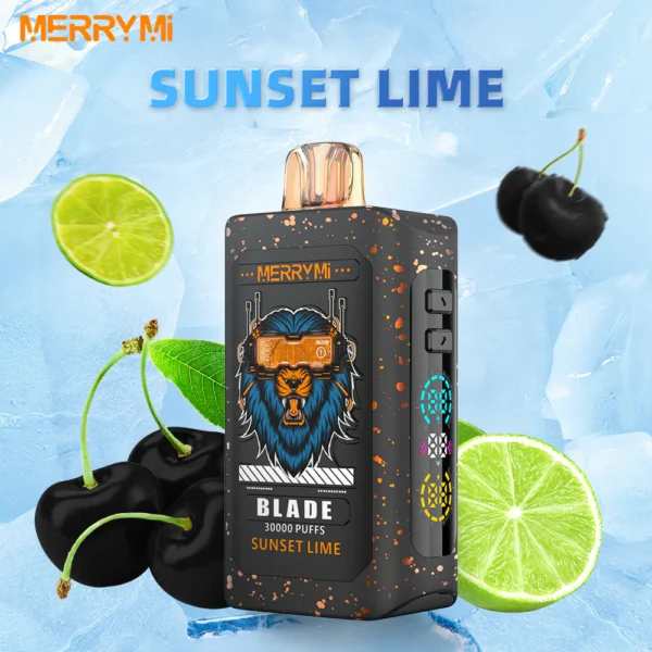 Jednorazowy e-papieros Blade 30K smak Sunset Lime (intensywna limonka).