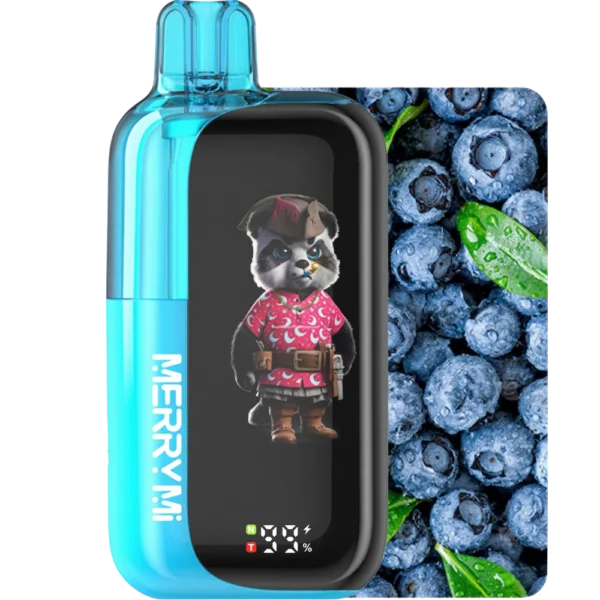Jednorazowy e-papieros Panda-X 40K smak Crazy Blueberry (intensywna borówka).