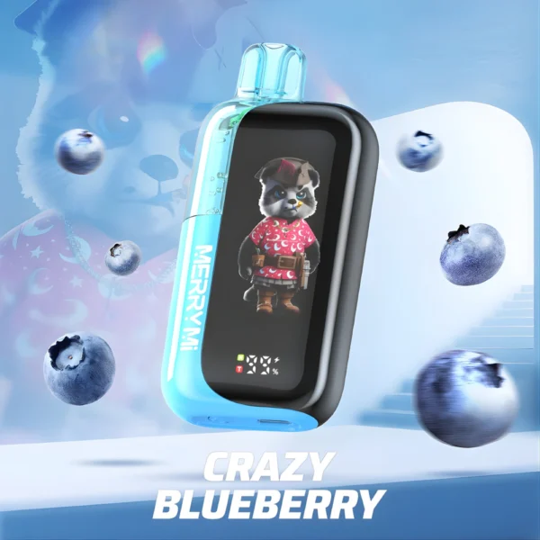 Jednorazowy e-papieros Panda-X 40K smak Crazy Blueberry (intensywna borówka).