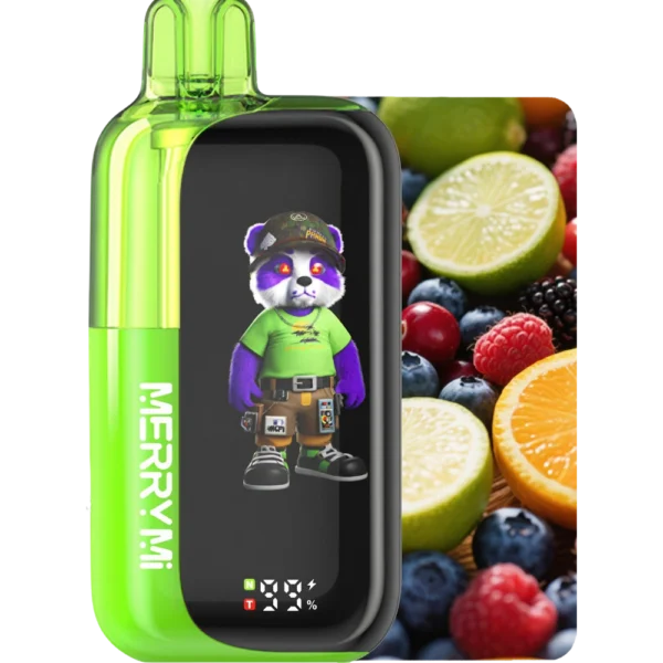 Jednorazowy e-papieros Panda-X 40K smak Lime Berry Orange (limonka, owoce leśne, pomarańcza).