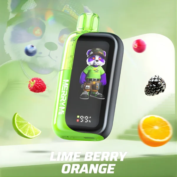 Jednorazowy e-papieros Panda-X 40K smak Lime Berry Orange (limonka, owoce leśne, pomarańcza).