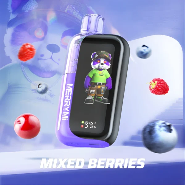 Jednorazowy e-papieros Panda-X 40K smak Mixed Berries (owoce leśne).
