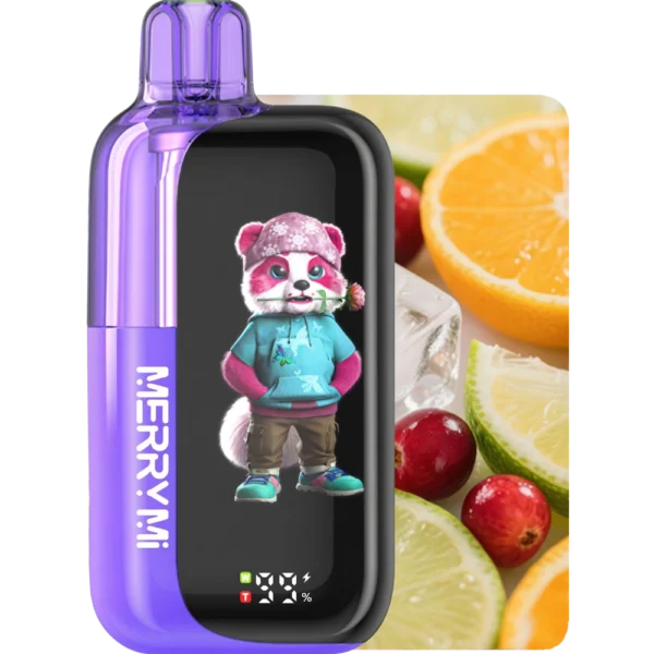 Jednorazowy e-papieros Panda-X 40K smak Orange Cranberry Lime Ice.