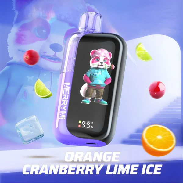 Jednorazowy e-papieros Panda-X 40K smak Orange Cranberry Lime Ice.