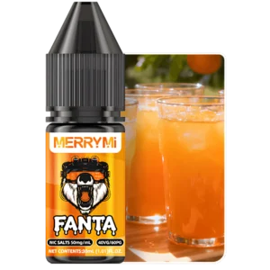 Butelka e-liquidu Fanta 30ml 5%. Płyn do wapowania o smaku popularnego pomarańczowego napoju gazowanego.
