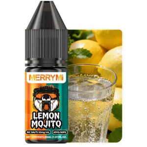 Butelka e-liquidu Lemon Mojito 30ml 5%. Orzeźwiający płyn do e-papierosów o smaku drinka mojito z cytryną i miętą.