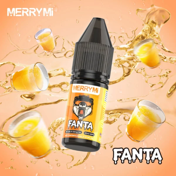 Butelka e-liquidu Fanta 30ml 5%. Płyn do wapowania o smaku popularnego pomarańczowego napoju gazowanego.