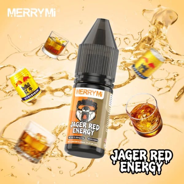 E-liquid Jager Red Energy 30ml 5%. Płyn do e-papierosa o smaku napoju energetycznego z ziołowymi nutami.